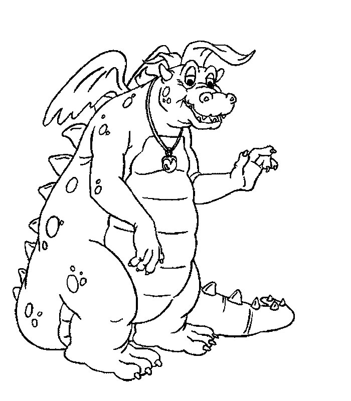 coloriage gros dragon